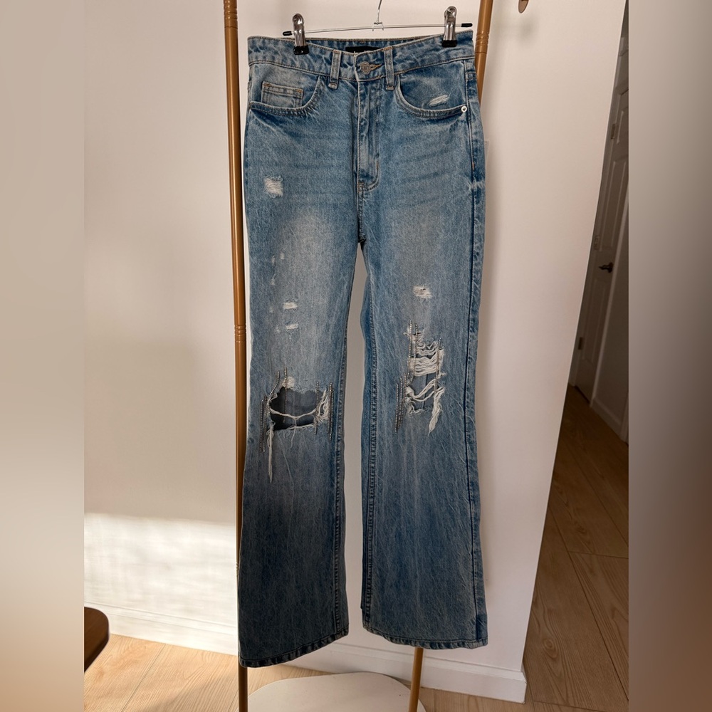 Desigual Blue Washed Denim Pants